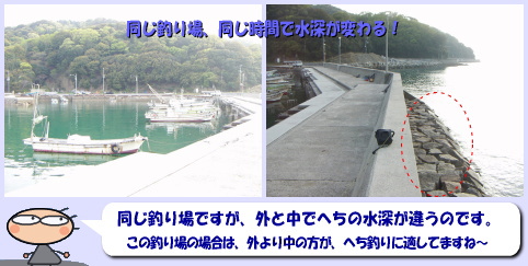 へち釣り場の写真。